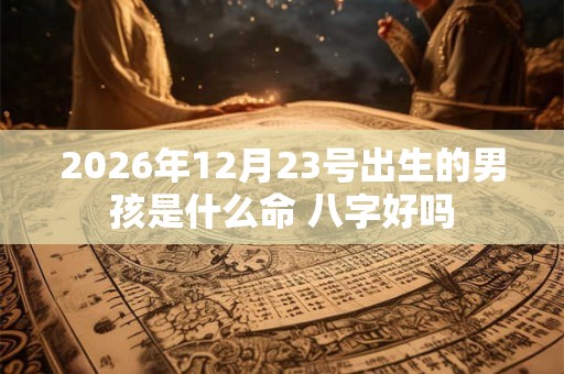 2026年12月23号出生的男孩是什么命 八字好吗 2026年12月23号出生的男孩是什么命 八字好吗