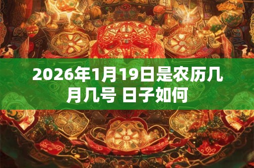 2026年1月19日是农历几月几号 日子如何