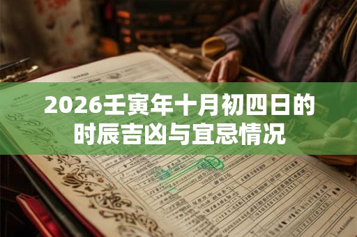 2026壬寅年十月初四日的时辰吉凶与宜忌情况