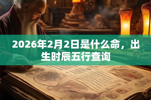 2026年2月2日是什么命，出生时辰五行查询