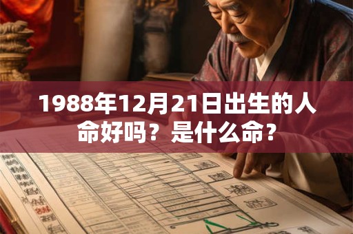 1988年12月21日出生的人命好吗?是什么命? 1988年12月21日出生的人命好吗?是什么命?