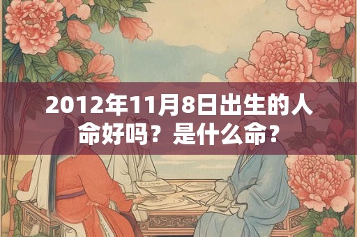 2012年11月8日出生的人命好吗？是什么命？