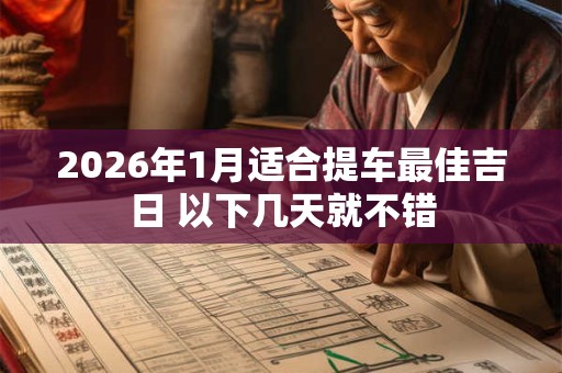 2026年1月适合提车最佳吉日 以下几天就不错 2026年1月适合提车最佳吉日 以下几天就不错