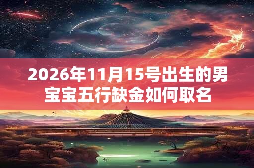 2026年11月15号出生的男宝宝五行缺金如何取名