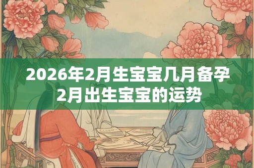 2026年2月生宝宝几月备孕 2月出生宝宝的运势