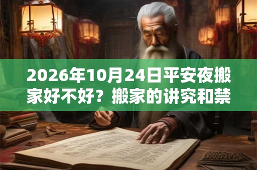 2026年10月24日平安夜搬家好不好？搬家的讲究和禁忌？