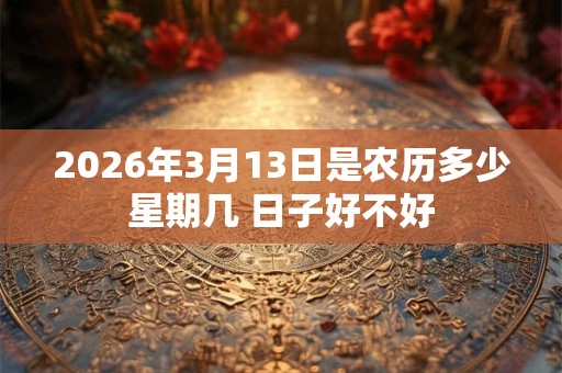 2026年3月13日是农历多少星期几 日子好不好