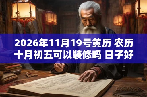 2026年11月19号黄历 农历十月初五可以装修吗 日子好吗