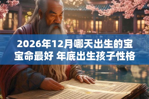 2026年12月哪天出生的宝宝命最好 年底出生孩子性格