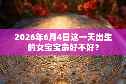 2026年6月4日这一天出生的女宝宝命好不好? 2026年6月4日这一天出生的女宝宝命好不好?