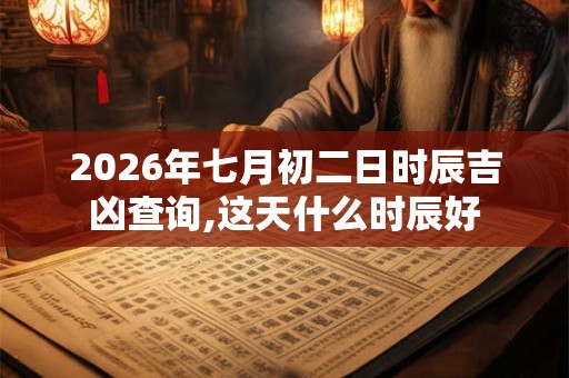 2026年七月初二日时辰吉凶查询,这天什么时辰好