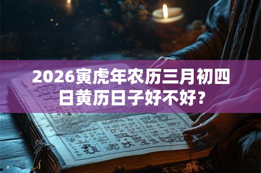 2026寅虎年农历三月初四日黄历日子好不好？
