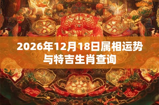 2026年12月18日属相运势与特吉生肖查询 2026年12月18日属相运势与特吉生肖查询