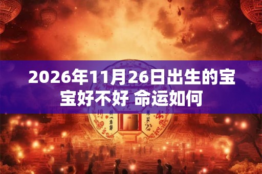 2026年11月26日出生的宝宝好不好 命运如何