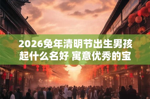 2026兔年清明节出生男孩起什么名好 寓意优秀的宝宝名字