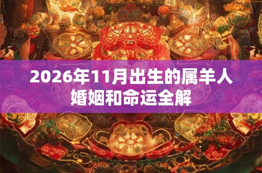 2026年11月出生的属羊人婚姻和命运全解