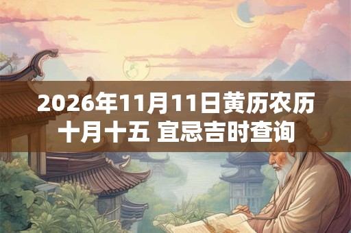 2026年11月11日黄历农历十月十五 宜忌吉时查询