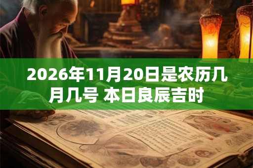 2026年11月20日是农历几月几号 本日良辰吉时