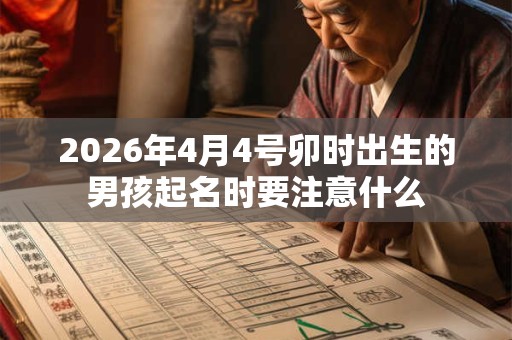 2026年4月4号卯时出生的男孩起名时要注意什么 2026年4月4号卯时出生的男孩起名时要注意什么