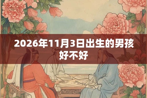 2026年11月3日出生的男孩好不好