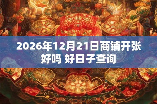 2026年12月21日商铺开张好吗 好日子查询