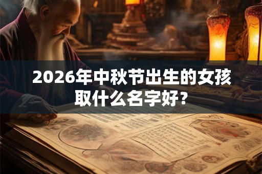 2026年中秋节出生的女孩取什么名字好？