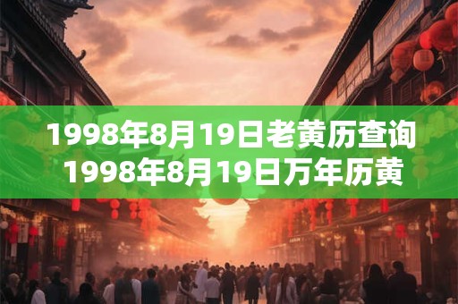 1998年8月19日老黄历查询 1998年8月19日万年历黄道吉日