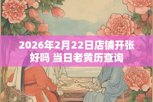 2026年2月22日店铺开张好吗 当日老黄历查询 2026年2月22日店铺开张好吗 当日老黄历查询