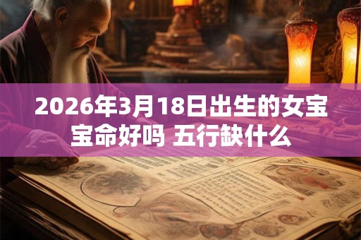 2026年3月18日出生的女宝宝命好吗 五行缺什么 2026年3月18日出生的女宝宝命好吗 五行缺什么
