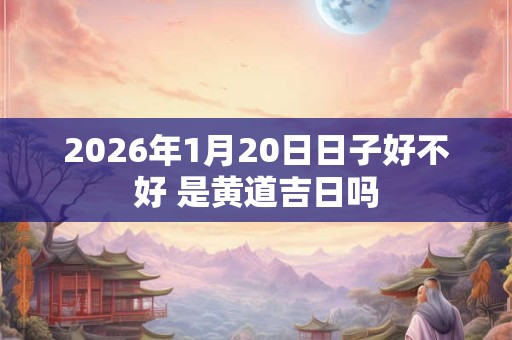 2026年1月20日日子好不好 是黄道吉日吗 2026年1月20日日子好不好 是黄道吉日吗