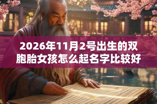 2026年11月2号出生的双胞胎女孩怎么起名字比较好,五行属什么? 2026年11月2号出生的双胞胎女孩怎么起名字比较好,五行属什么?