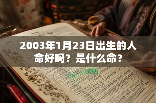 2003年1月23日出生的人命好吗？是什么命？