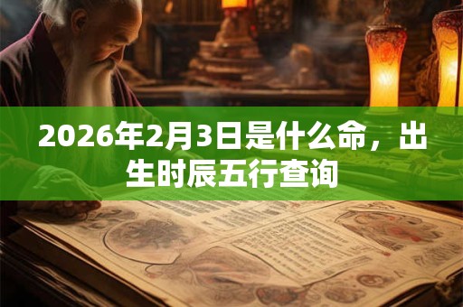 2026年2月3日是什么命,出生时辰五行查询 2026年2月3日是什么命,出生时辰五行查询