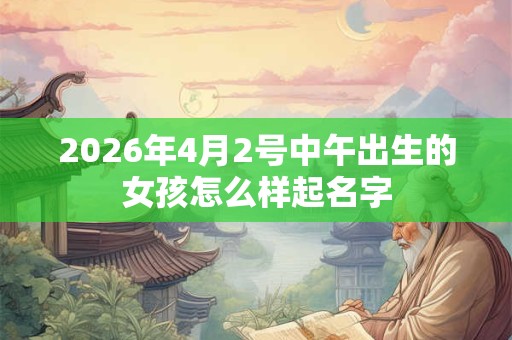 2026年4月2号中午出生的女孩怎么样起名字 2026年4月2号中午出生的女孩怎么样起名字