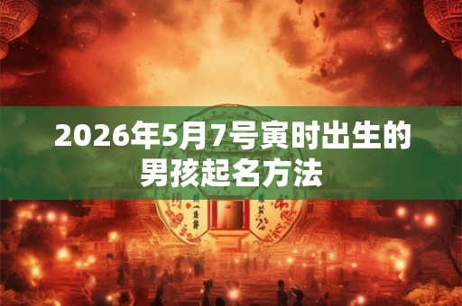 2026年5月7号寅时出生的男孩起名方法 2026年5月7号寅时出生的男孩起名方法