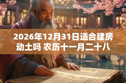 2026年12月31日适合建房动土吗 农历十一月二十八是动土吉日吗