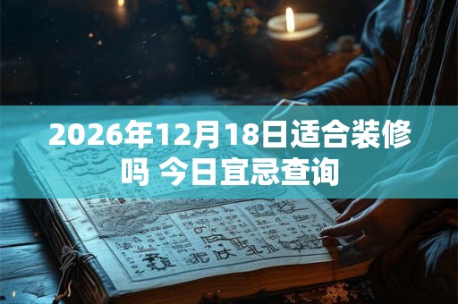 2026年12月18日适合装修吗 今日宜忌查询