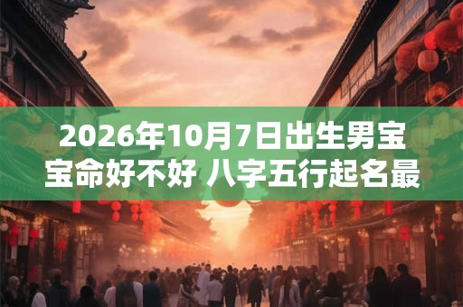 2026年10月7日出生男宝宝命好不好 八字五行起名最全款
