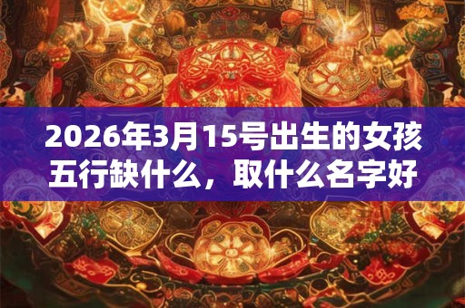 2026年3月15号出生的女孩五行缺什么，取什么名字好