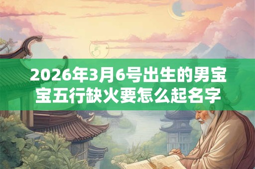 2026年3月6号出生的男宝宝五行缺火要怎么起名字 2026年3月6号出生的男宝宝五行缺火要怎么起名字