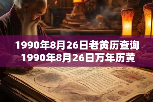 1990年8月26日老黄历查询 1990年8月26日万年历黄道吉日 1990年8月26日老黄历查询 1990年8月26日万年历黄道吉日