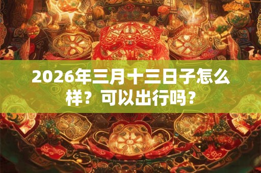 2026年三月十三日子怎么样？可以出行吗？