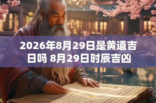 2026年8月29日是黄道吉日吗 8月29日时辰吉凶