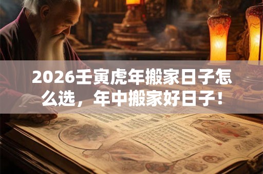 2026壬寅虎年搬家日子怎么选，年中搬家好日子！
