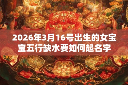 2026年3月16号出生的女宝宝五行缺水要如何起名字