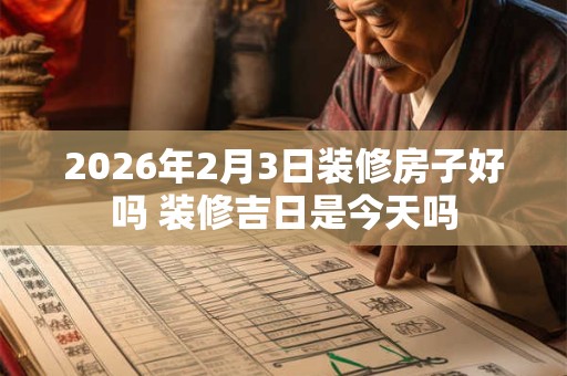 2026年2月3日装修房子好吗 装修吉日是今天吗