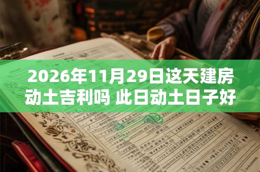 2026年11月29日这天建房动土吉利吗 此日动土日子好吗 2026年11月29日这天建房动土吉利吗 此日动土日子好吗