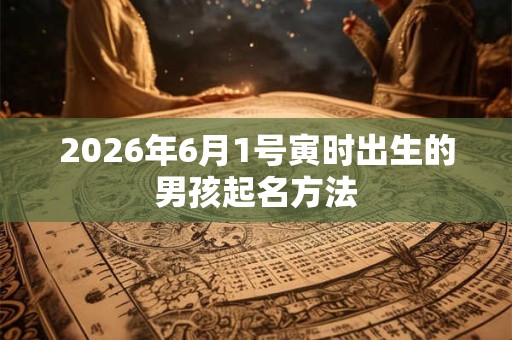 2026年6月1号寅时出生的男孩起名方法 2026年6月1号寅时出生的男孩起名方法