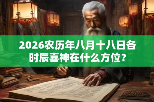 2026农历年八月十八日各时辰喜神在什么方位？