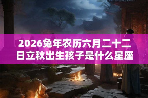 2026兔年农历六月二十二日立秋出生孩子是什么星座
